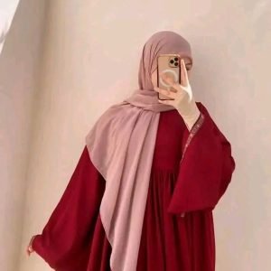 Prayer / Salah Dress One Piece Jilbab Blue 100% Cotton - Super Breathable Comfy Style