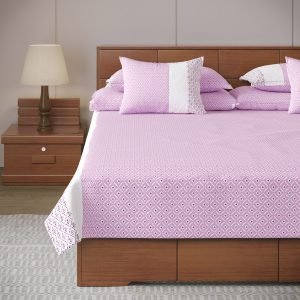 Bed Sheet- (Purple Barfi)